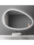 Зеркало-капля с задней фоновой светодиодной LED-подсветкой Верано-2 в интернет-магазине зеркальной мастерской ЗЕРКАЛА-М фото 4 